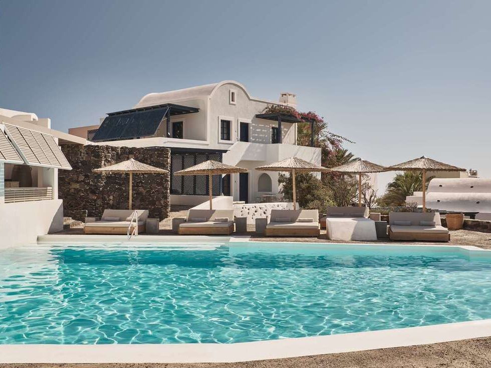 Vedema hotel pool Santorini Greece