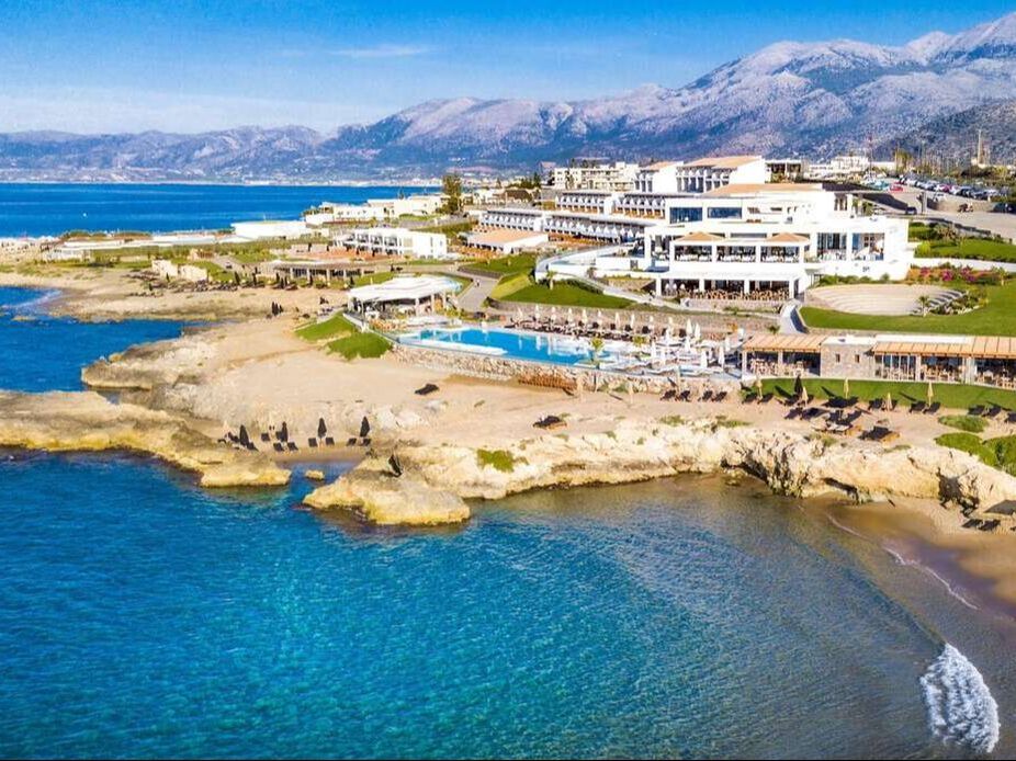 Abaton resort pool ocean Crete Greece