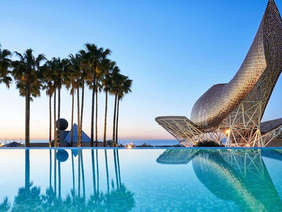 Hotel Arts pool and sculpture Barcelona Spain