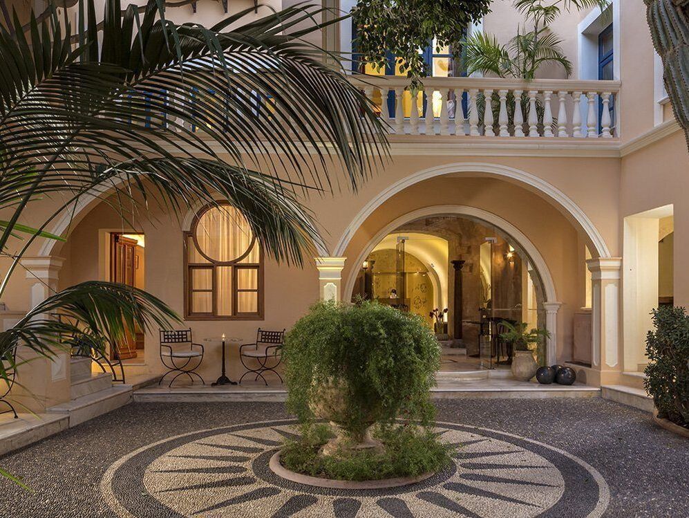 Casa Delfino courtyard Chania Greece