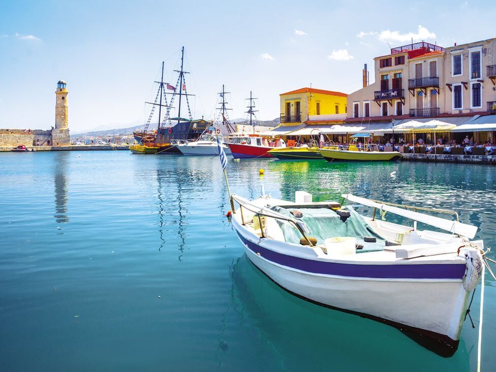 Chania Harbor Crete Greece