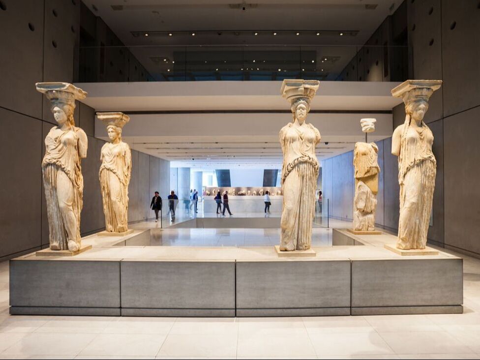 Ancient statues of Goddesses in Acropolis Museum