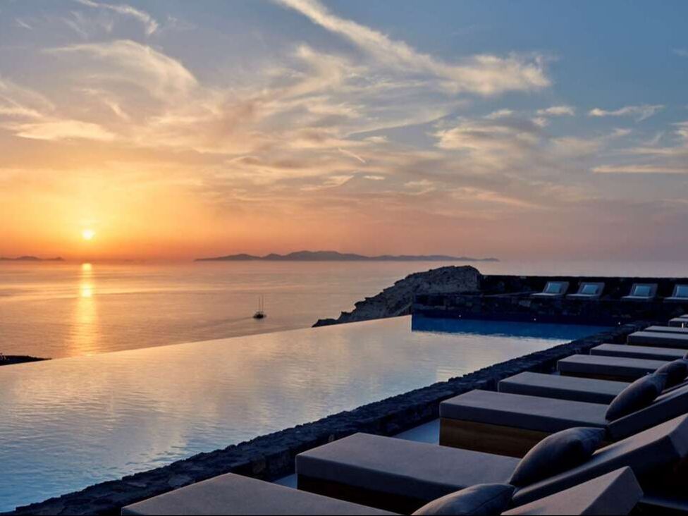 Canaves Oia hotel sunset Santorini Greece