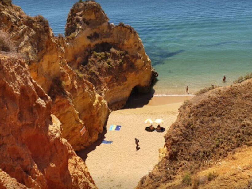 Secluded beach Algarve Portugal