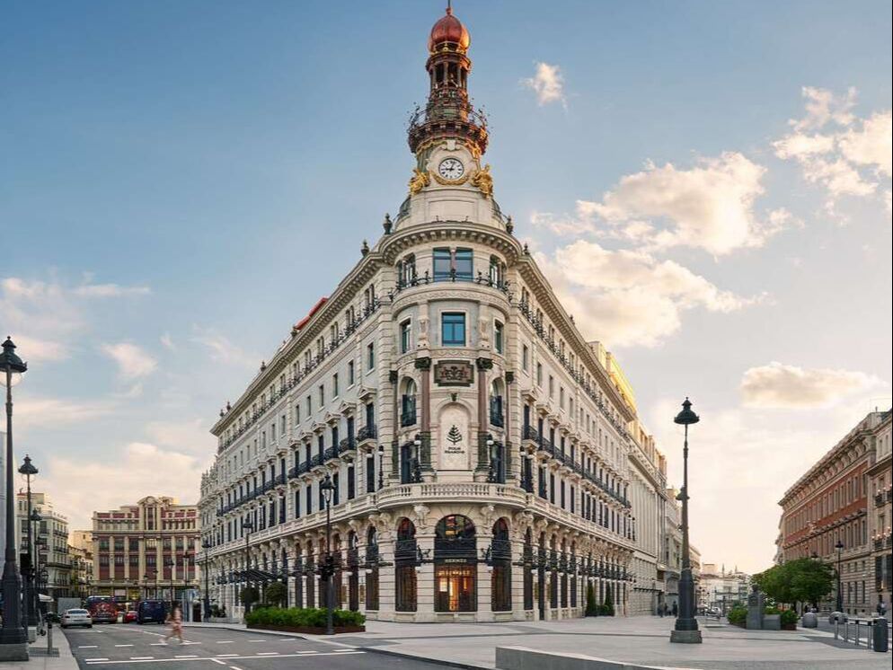 Four Seasons hotel facade Madrid Spain