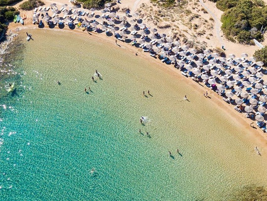 aqua ocean and beach Paros Greece