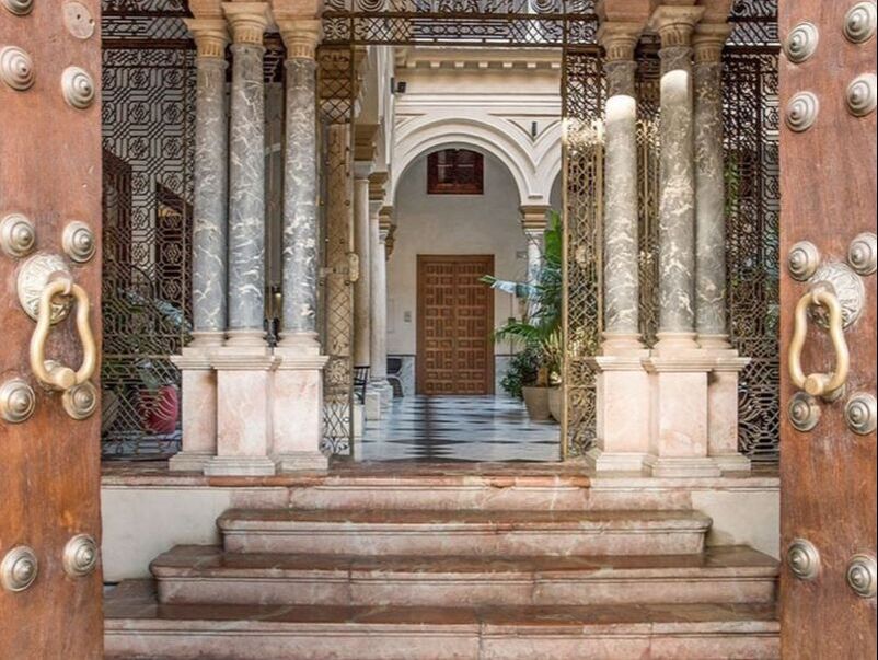 Palacio de Villapanés hotel marble entryway Seville Spain