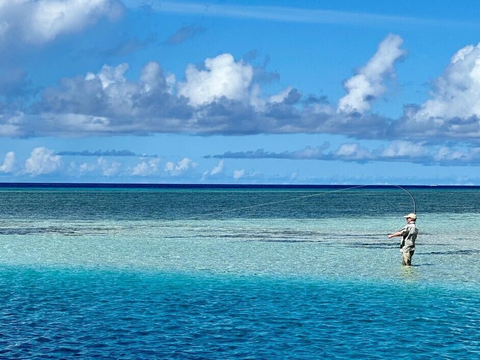 Stephen flats fly fishing in the Maldives