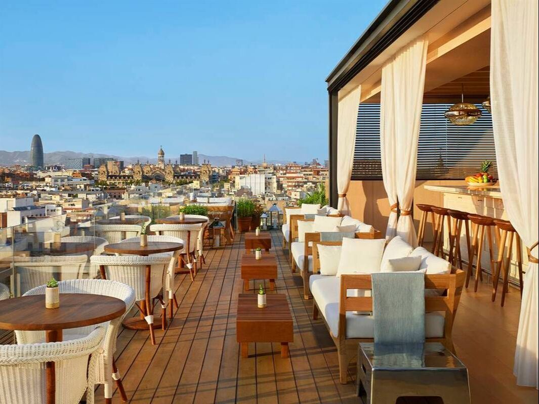 Edition Hotel rooftop dining Barcelona Spain