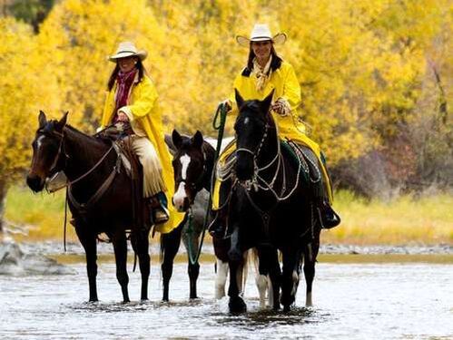 Fall horseback riding at Triple Creek Ranch Montana
