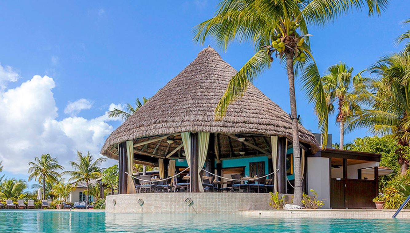 Palapa bar and pool at Grand Isle Resort Exuma Bahamas