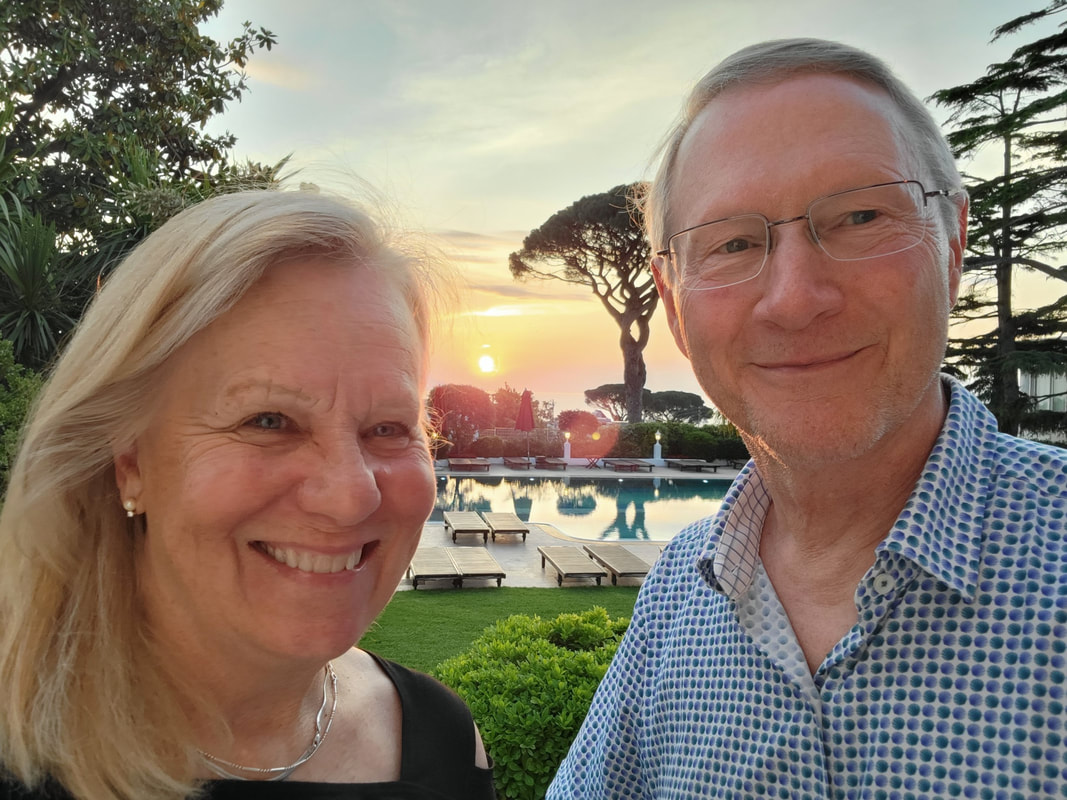 Kim and Stephen sunset Capri Palace